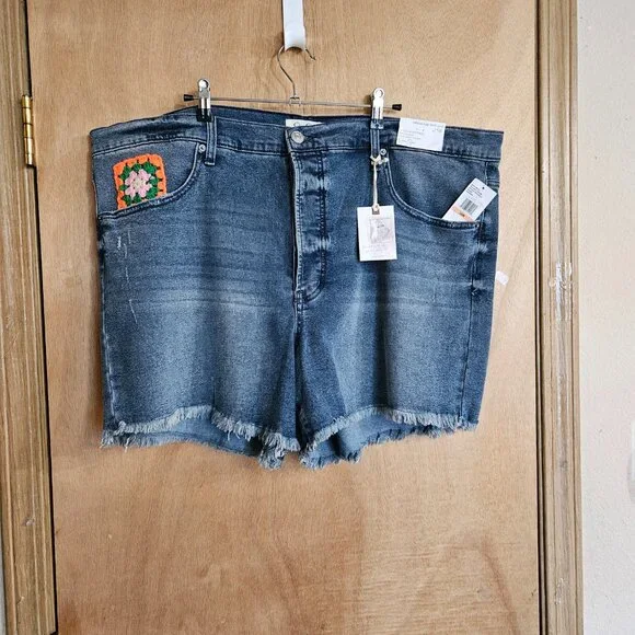 Jessica Simpson 24W Infinity High Waist Buttonfly Jean Shorts - Picture 12 of 13